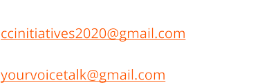 Collective Community Initiatives, Inc. ccinitiatives2020@gmail.com  yourvoicetalk@gmail.com